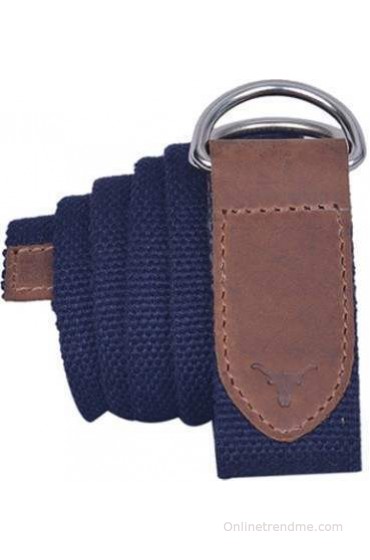 HIDEKRAFT Men, Women Casual Blue Canvas Belt(Navy) HIDEKRAFT Men, Women Casual Blue Canvas Belt(Navy)
